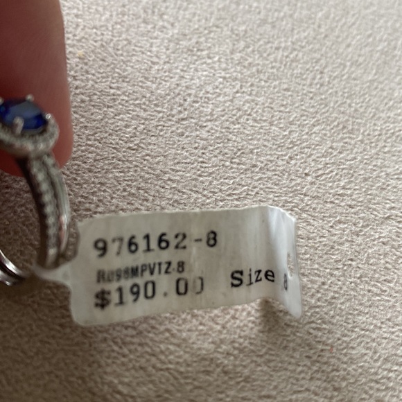 Imitation Sapphire Engagement Set - Picture 3 of 4